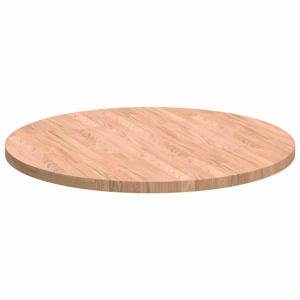 Plateau de table Marron clair Ø 70 x 2.5 cm Chêne massif - XIOS