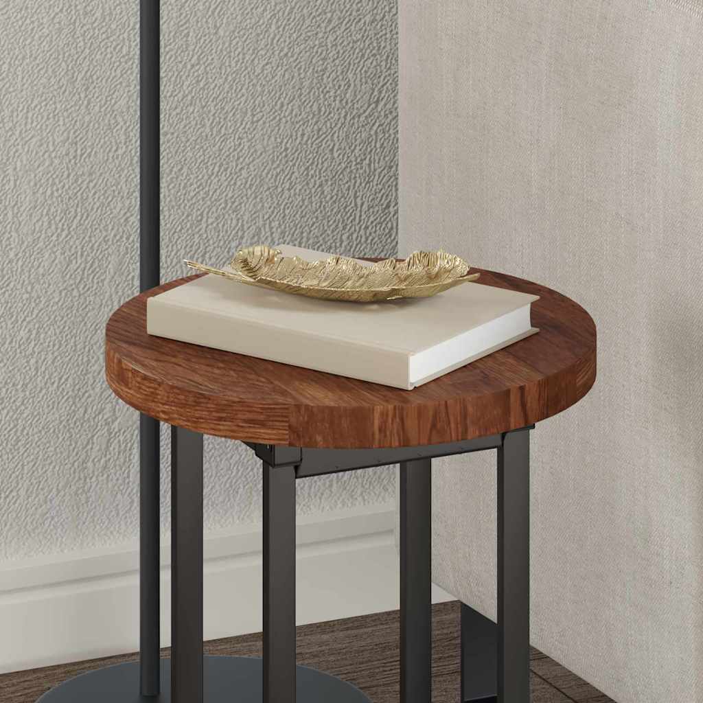 Plateau de table Marron foncé Ø 30 x 2.5 cm Chêne massif - XIOS