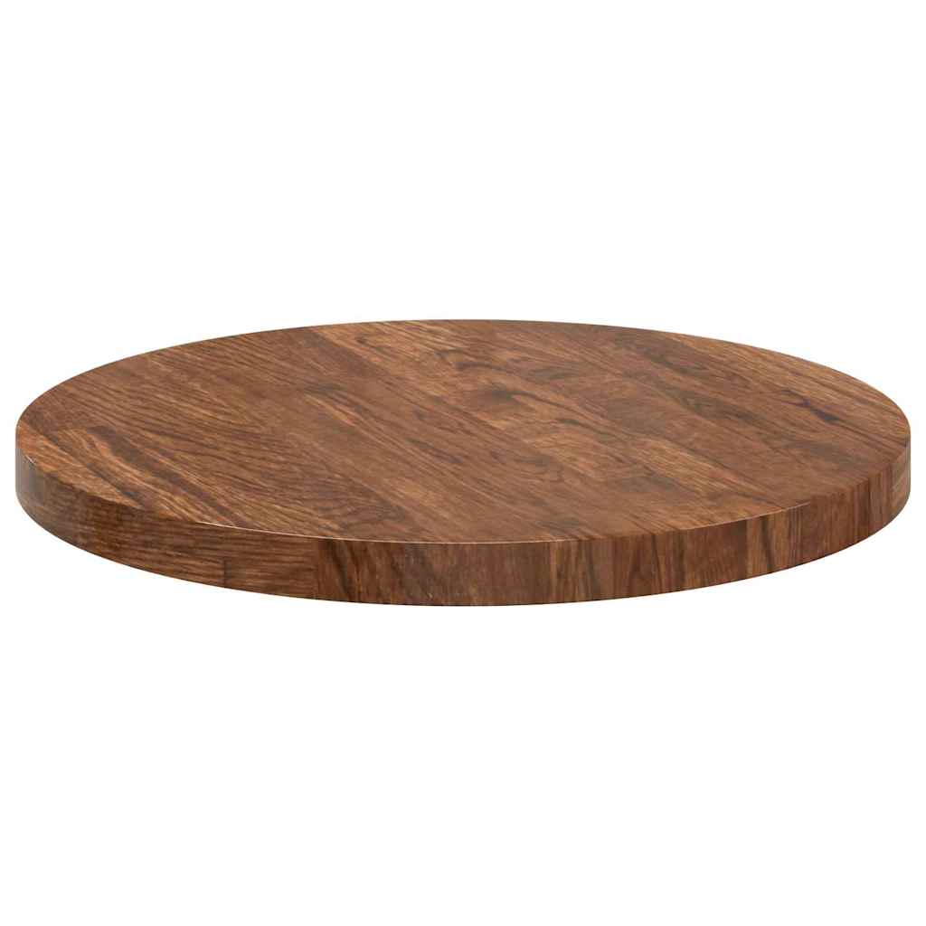 Plateau de table Marron foncé Ø 40 x 2.5 cm Chêne massif - XIOS