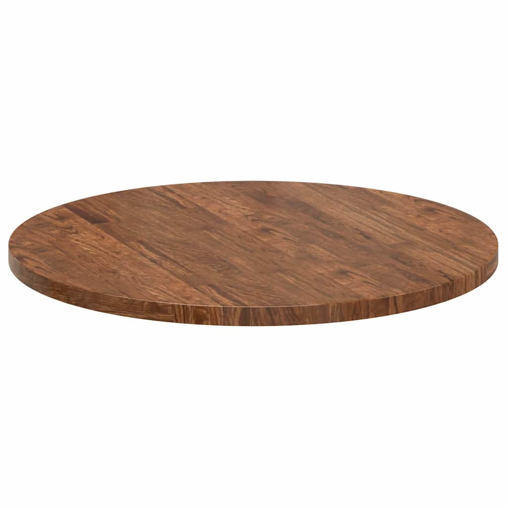 Plateau de table Marron foncé Ø 70 x 2.5 cm Chêne massif - XIOS