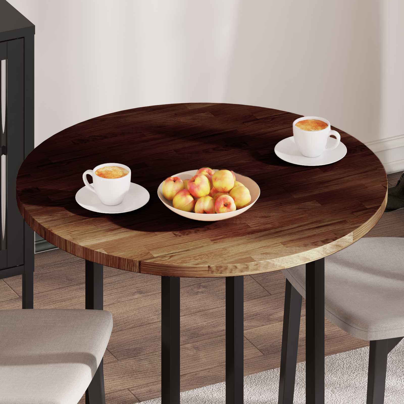 Plateau de table Marron foncé Ø 80 x 2,5 cm