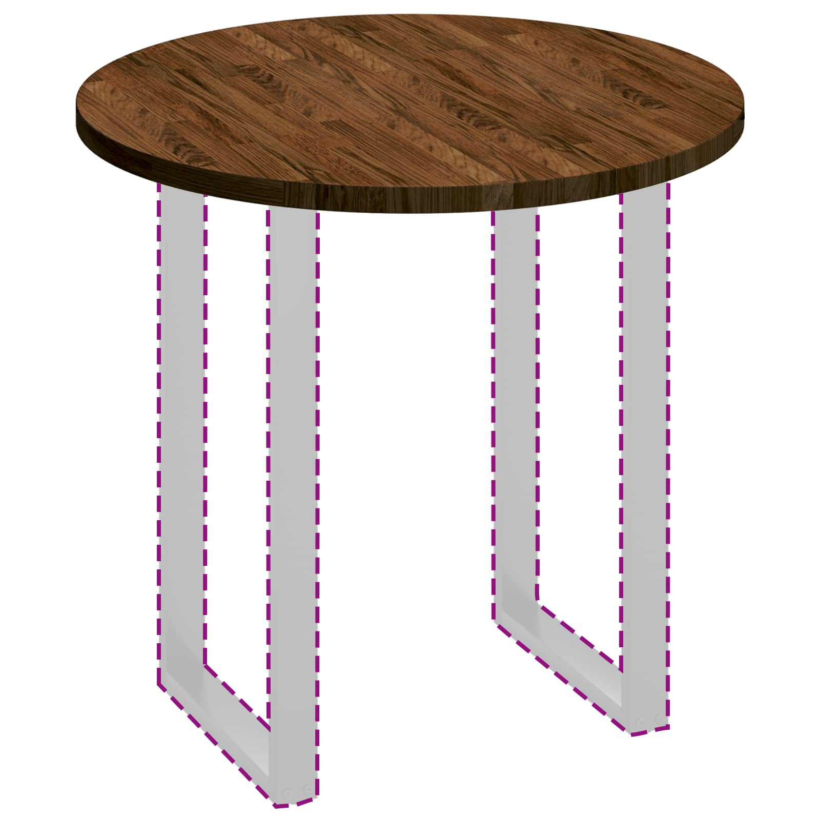 Plateau de table Marron foncé Ø 80 x 2,5 cm