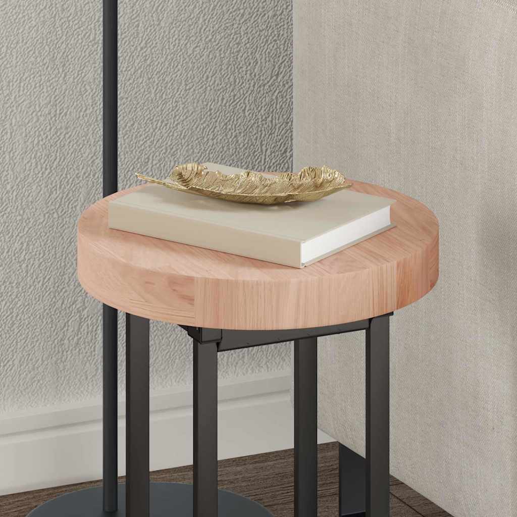 Plateau de table Marron clair Ø 30 x 4 cm Chêne massif - XIOS