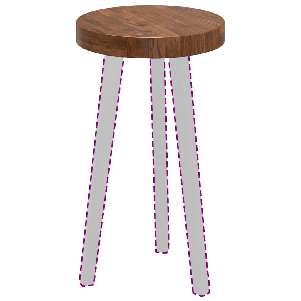 Plateau de table Marron foncé Ø 30 x 4 cm Chêne massif - XIOS