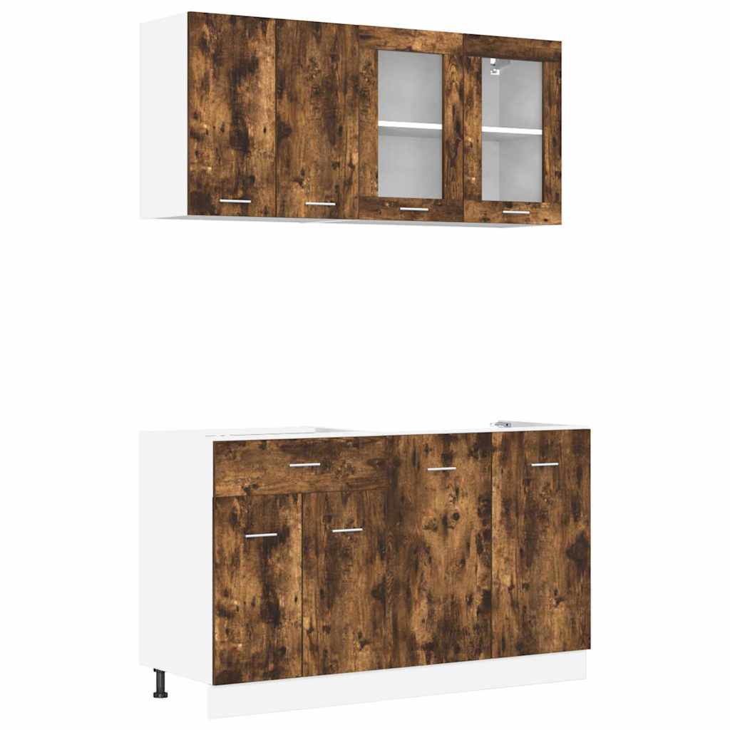 Unité de cuisine LYON 4 pc Chêne fumé Bois d'ingénierie - XIOS