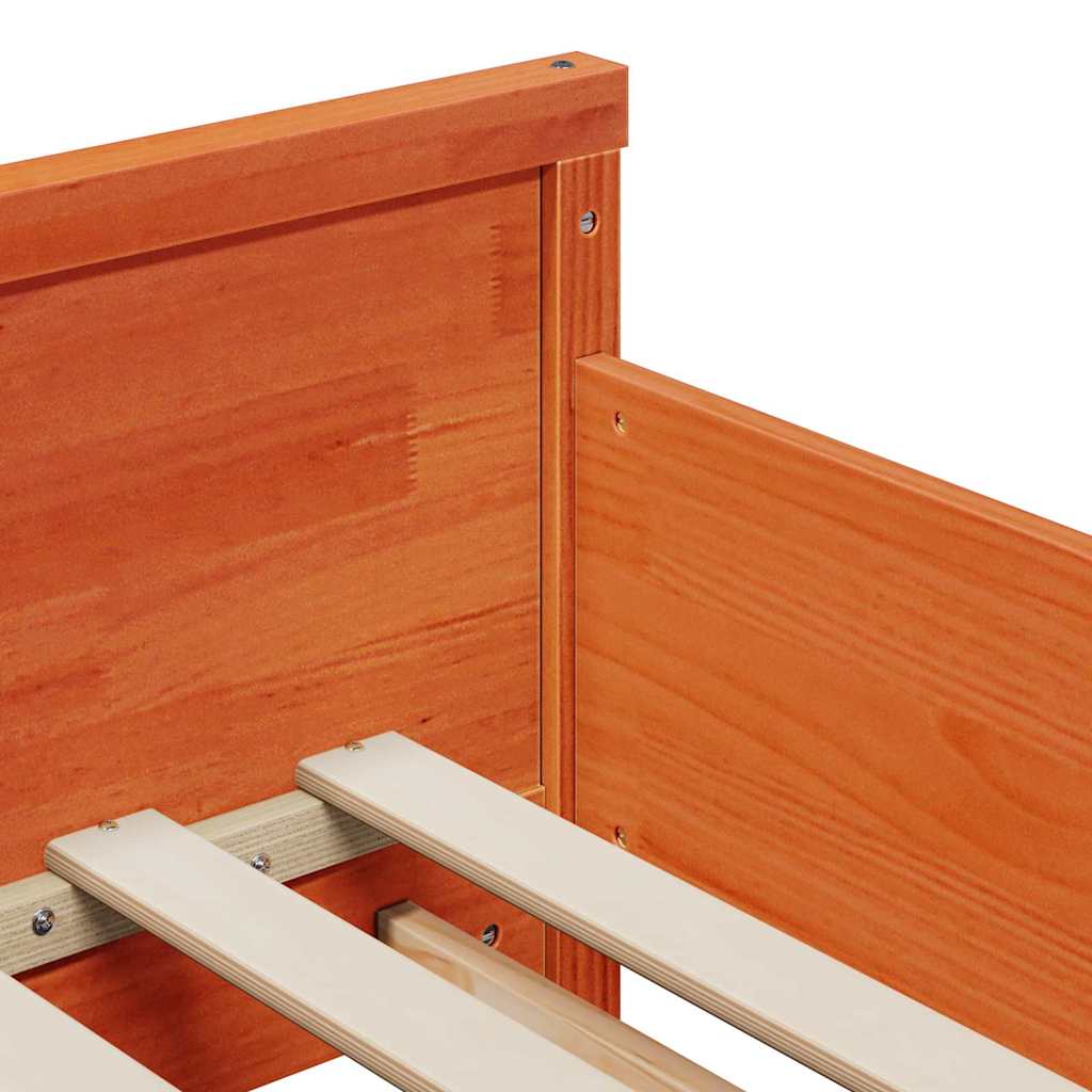 Lit extensible pour enfants Marron cire 80 x 130 / 165 / 200 cm - XIOS