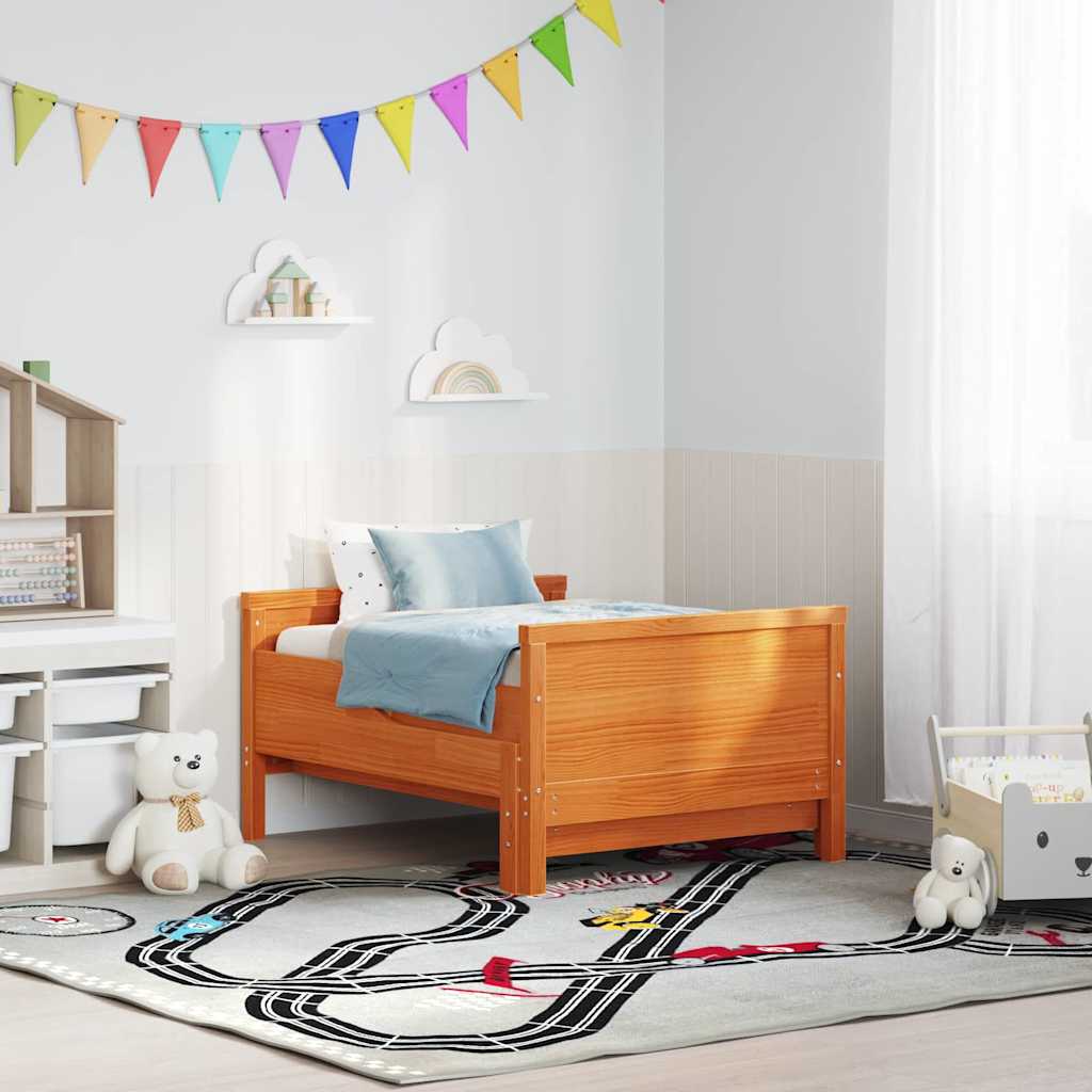 Lit extensible pour enfants Marron cire 80 x 130 / 165 / 200 cm - XIOS
