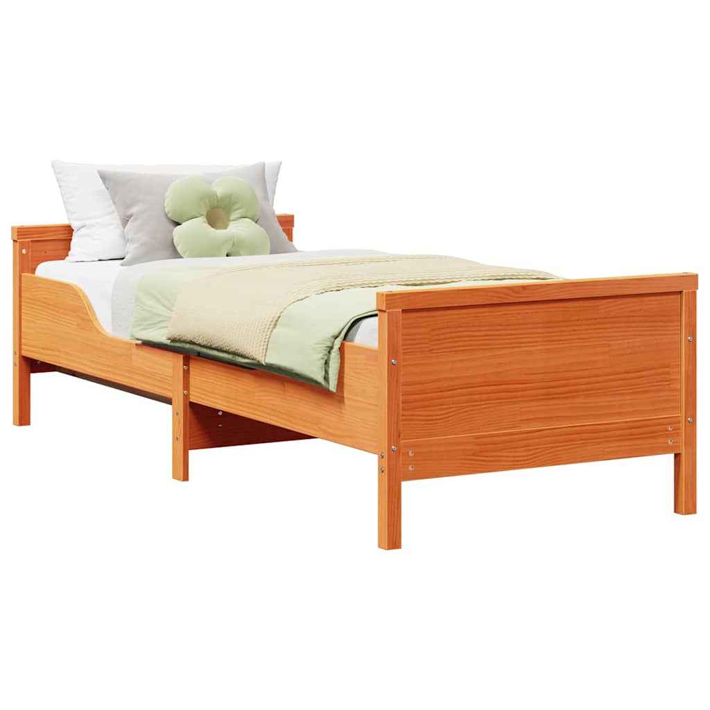 Lit extensible pour enfants Marron cire 80 x 130 / 165 / 200 cm - XIOS