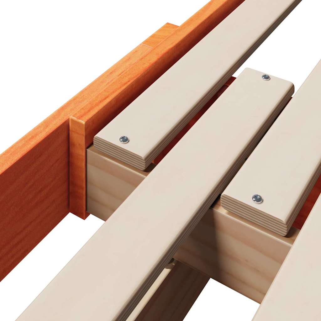 Lit extensible pour enfants Marron cire 80 x 130 / 165 / 200 cm - XIOS