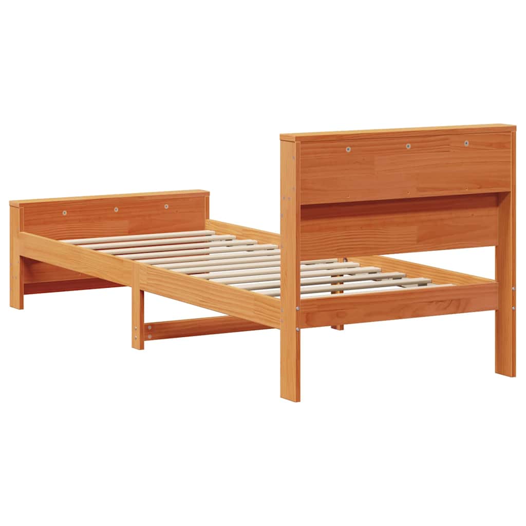 Cadre de lit Marron cire 100 x 200 cm Bois massif en pin - XIOS