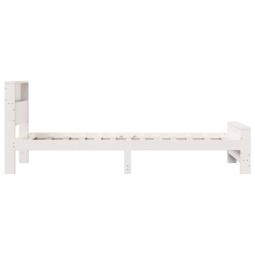 Cadre de lit Blanc 90 x 200 cm Bois massif en pin - XIOS