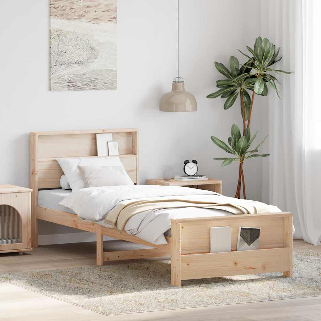 Cadre de lit Marron 80 x 200 cm Bois massif en pin - XIOS
