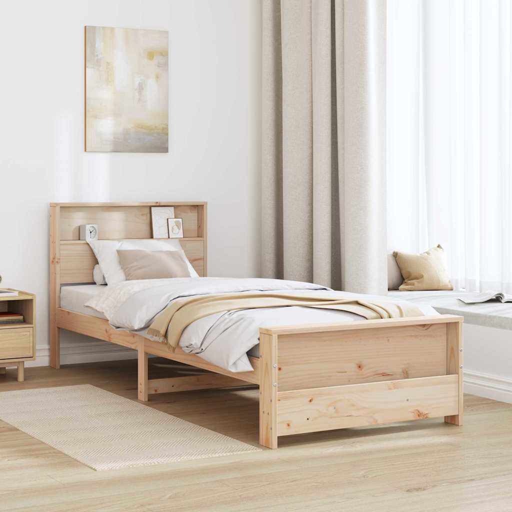 Cadre de lit Marron 80 x 200 cm Bois massif en pin - XIOS