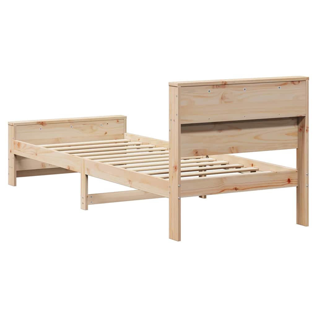 Cadre de lit Marron 80 x 200 cm Bois massif en pin - XIOS
