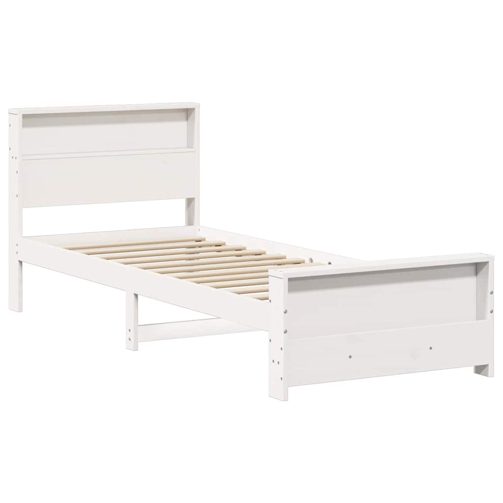 Cadre de lit Blanc 80 x 200 cm Bois massif en pin - XIOS