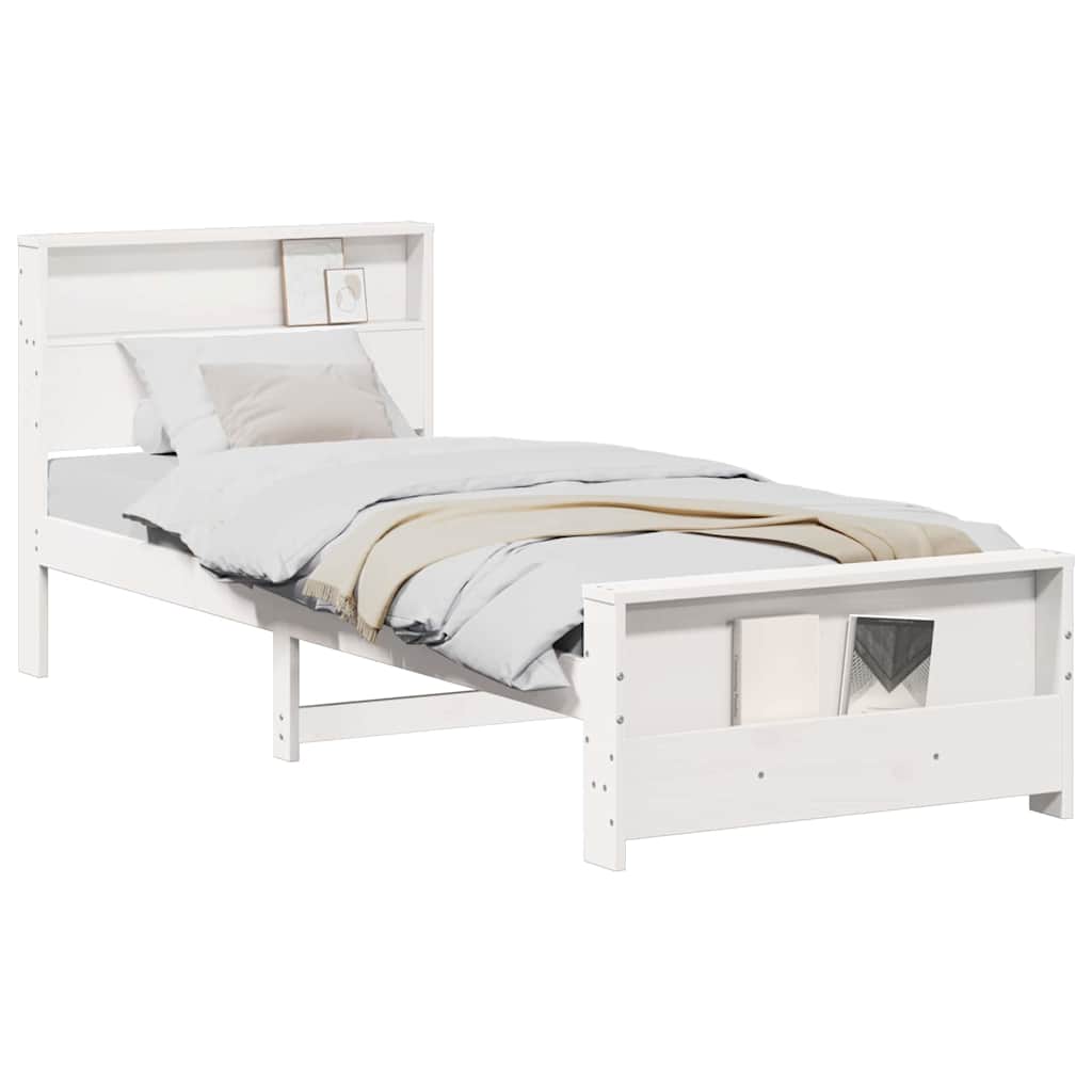Cadre de lit Blanc 80 x 200 cm Bois massif en pin - XIOS