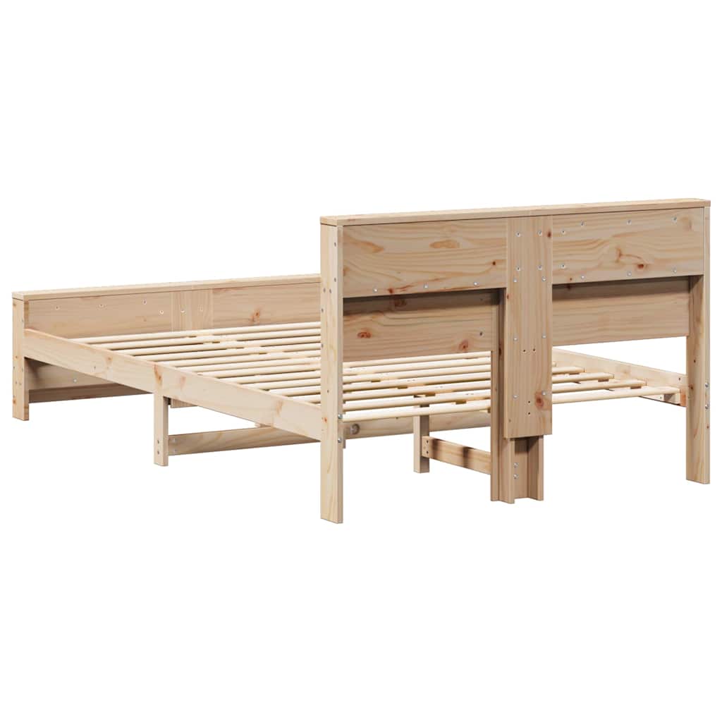 Cadre de lit Marron 120 x 190 cm Bois massif en pin - XIOS