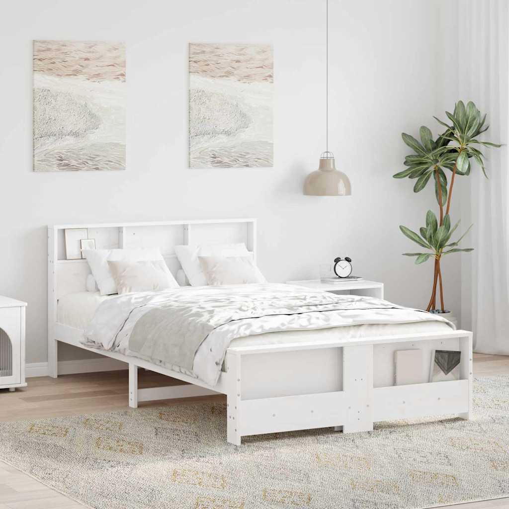 Cadre de lit Blanc 120 x 190 cm Bois massif en pin - XIOS