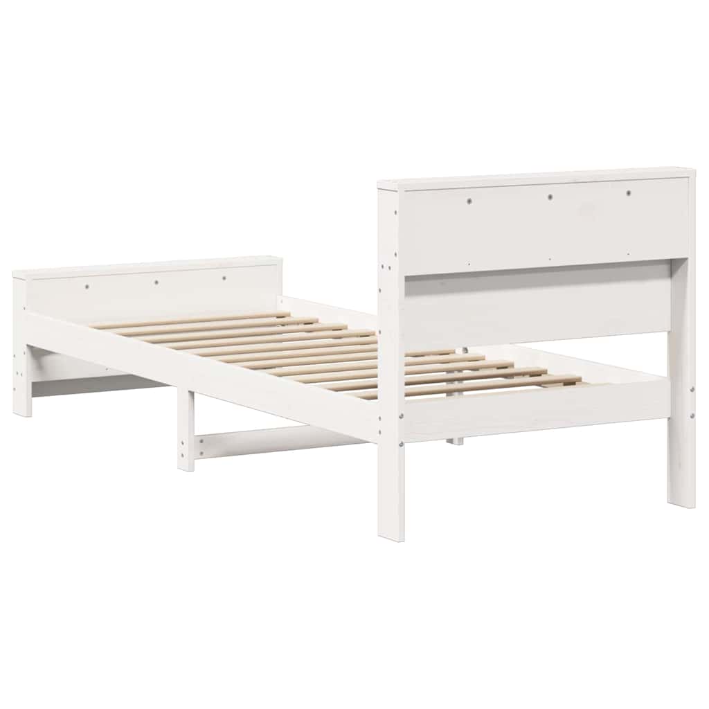Cadre de lit Blanc 90 x 190 cm Bois massif en pin - XIOS