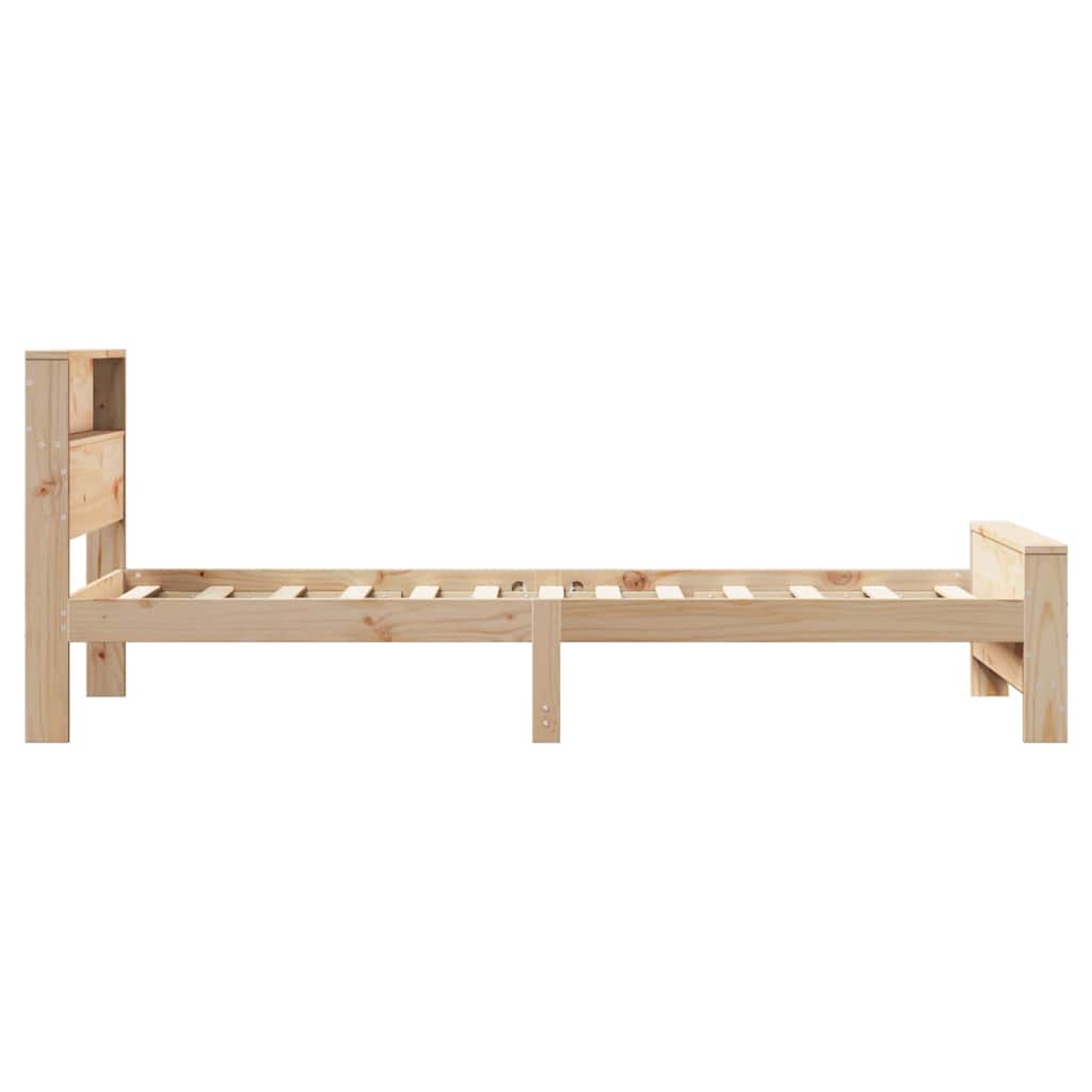 Cadre de lit Marron 75 x 190 cm Bois massif en pin - XIOS