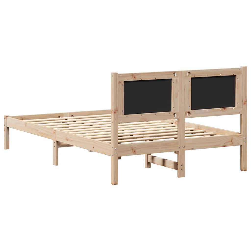 Cadre de lit avec tête de lit rembourrée Taupe 120 x 200 cm - XIOS