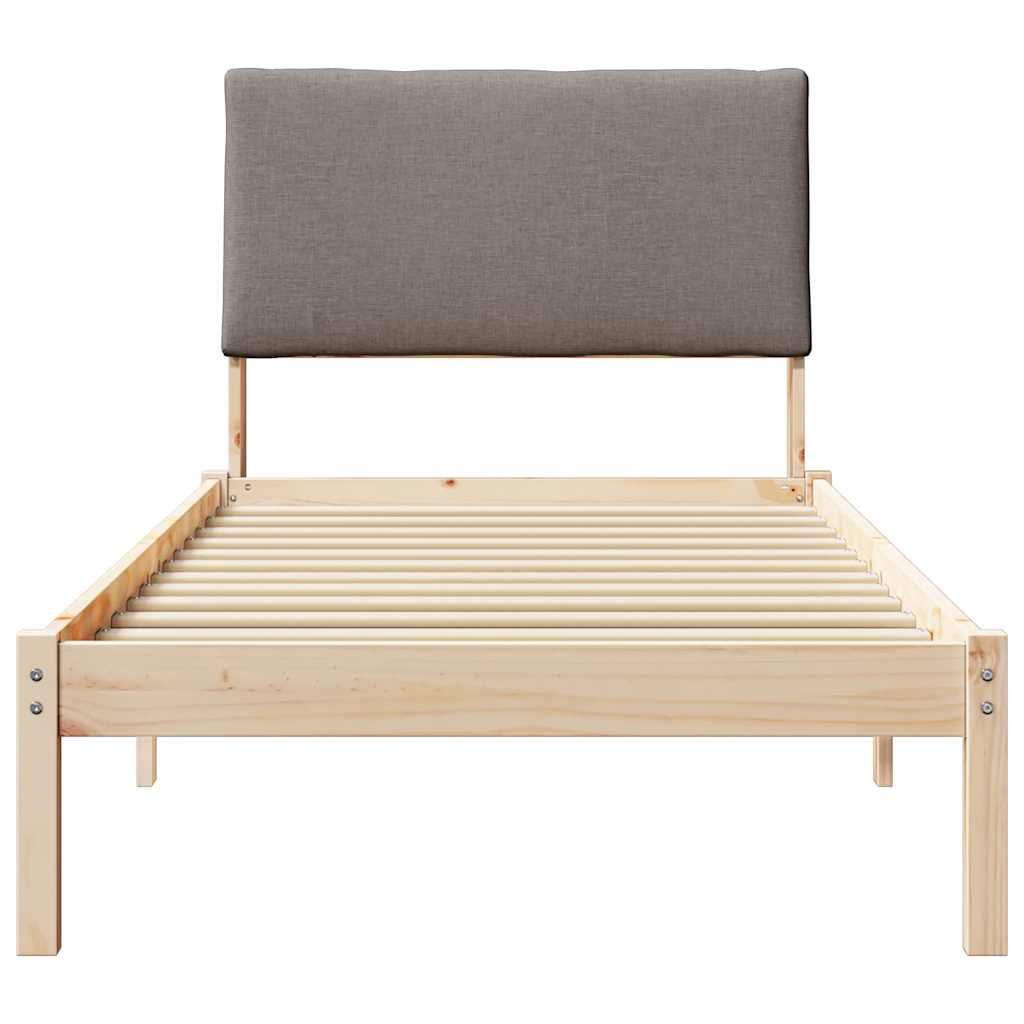 Cadre de lit Marron et taupe 100 x 200 cm Bois massif en pin - XIOS