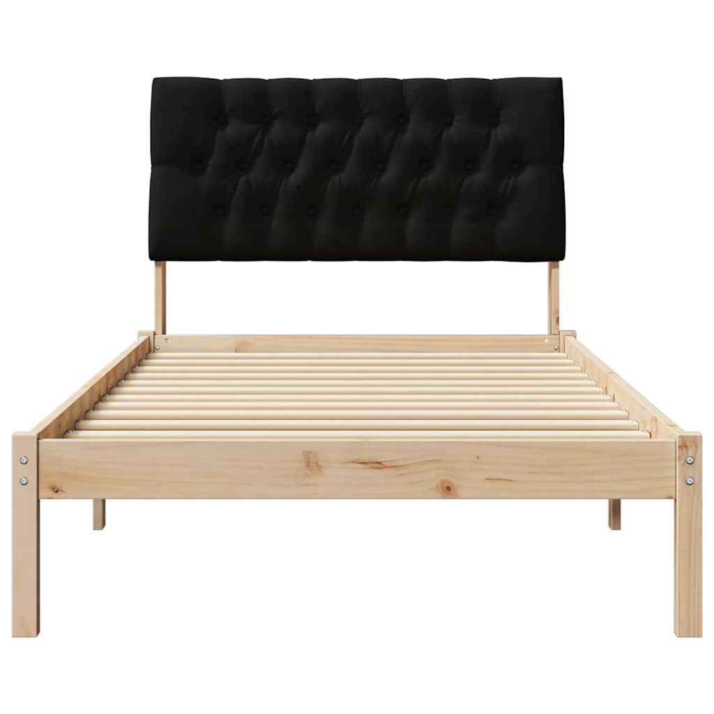 Cadre de lit avec tête de lit rembourrée Marron 100 x 200 cm - XIOS