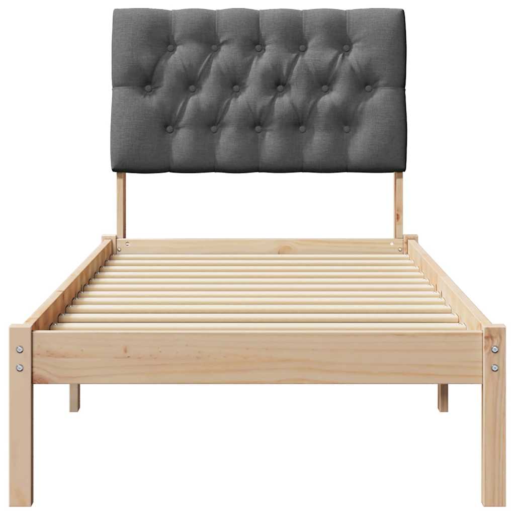 Cadre de lit avec tête de lit rembourrée Marron 75 x 190 cm - XIOS