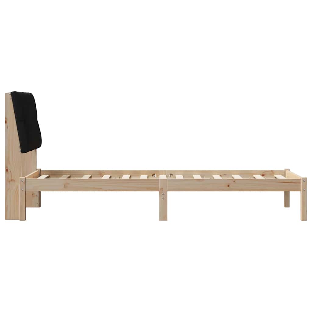 Cadre de lit avec tête de lit rembourrée Marron 75 x 190 cm - XIOS