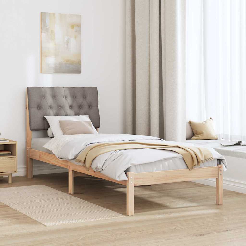 Cadre de lit avec tête de lit rembourrée Marron 75 x 190 cm - XIOS
