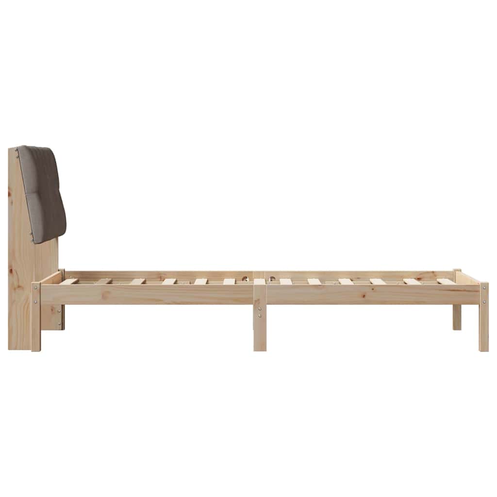 Cadre de lit avec tête de lit rembourrée Marron 75 x 190 cm - XIOS
