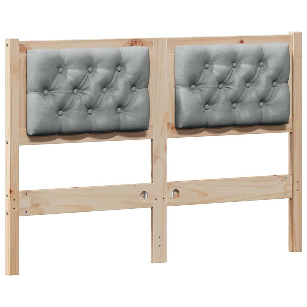 Tête de lit Marron et gris clair 135 cm Bois massif en pin - XIOS