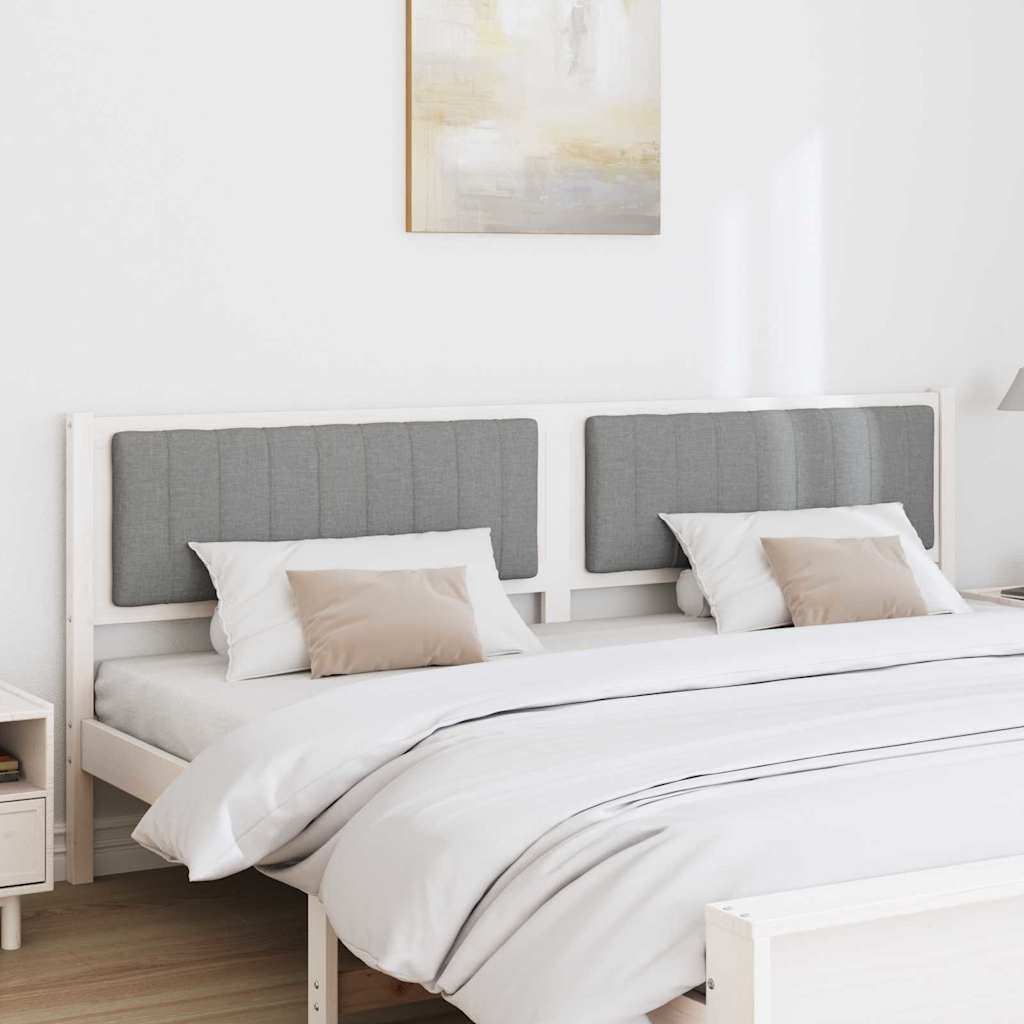 Tête de lit capitonnée avec tête de lit Blanc 200 cm Pin massif - XIOS