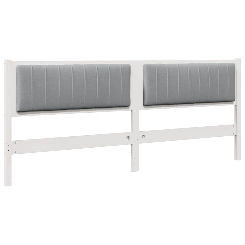 Tête de lit capitonnée avec tête de lit Blanc 200 cm Pin massif - XIOS