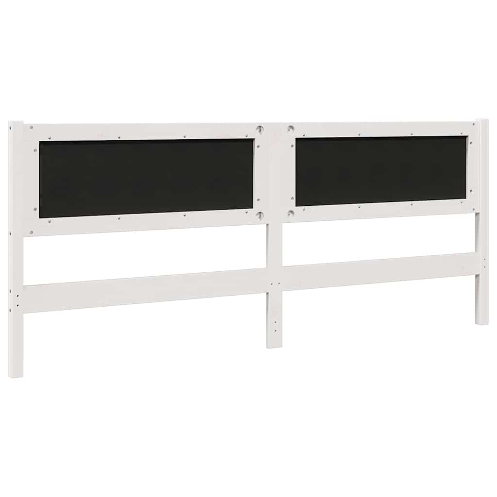 Tête de lit capitonnée avec tête de lit Blanc 200 cm Pin massif - XIOS
