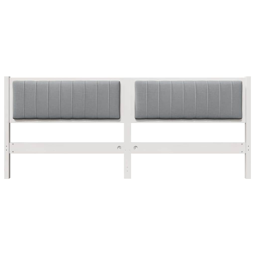 Tête de lit capitonnée avec tête de lit Blanc 200 cm Pin massif - XIOS