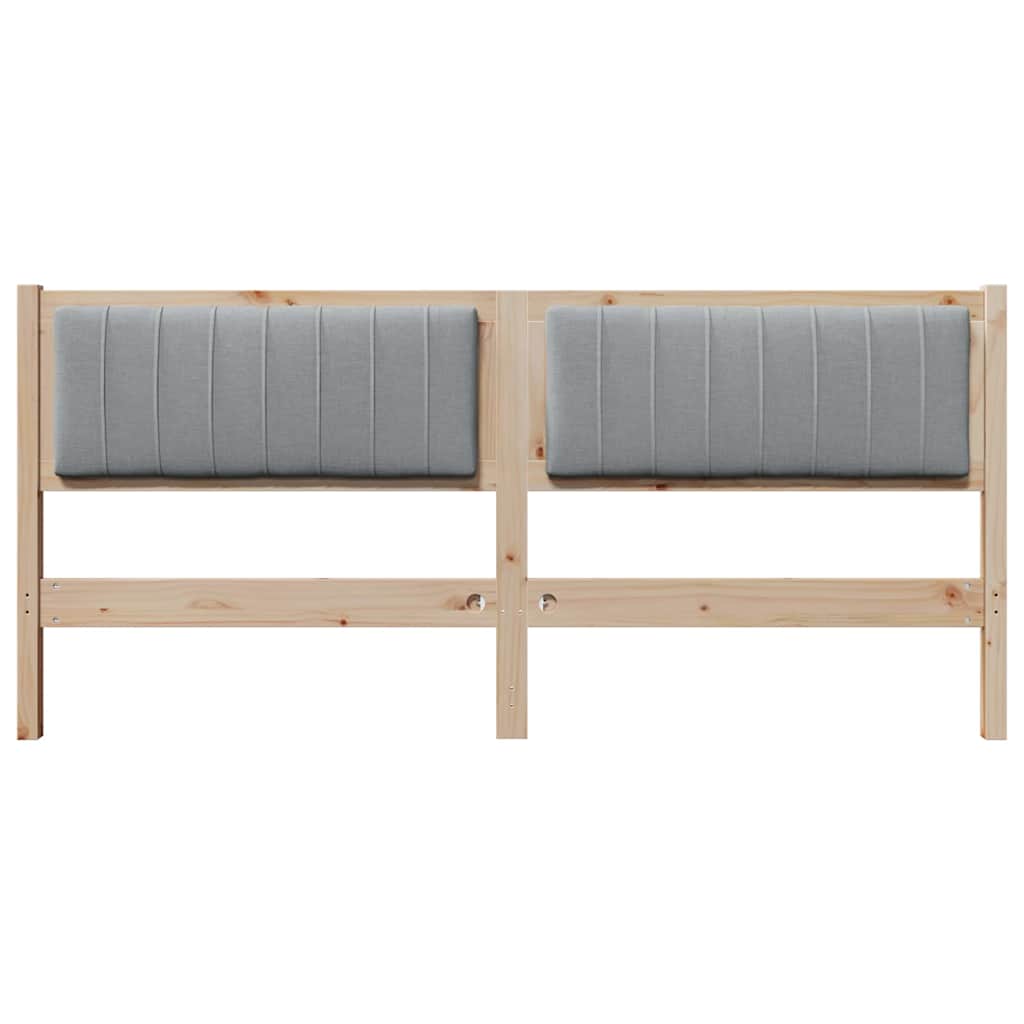 Tête de lit capitonnée Marron 180 cm Pin massif - XIOS