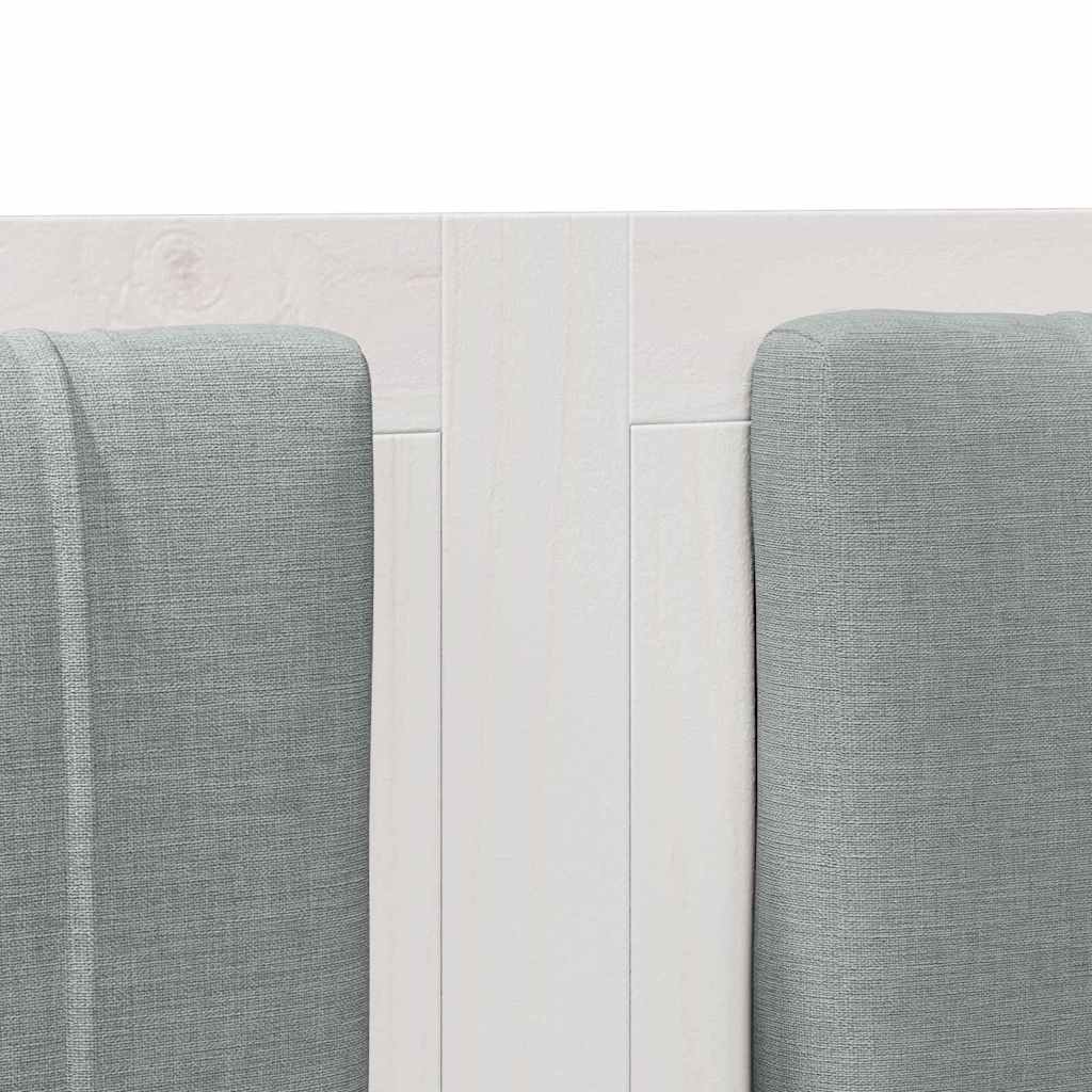 Tête de lit capitonnée avec tête de lit Blanc 135 cm Pin massif - XIOS