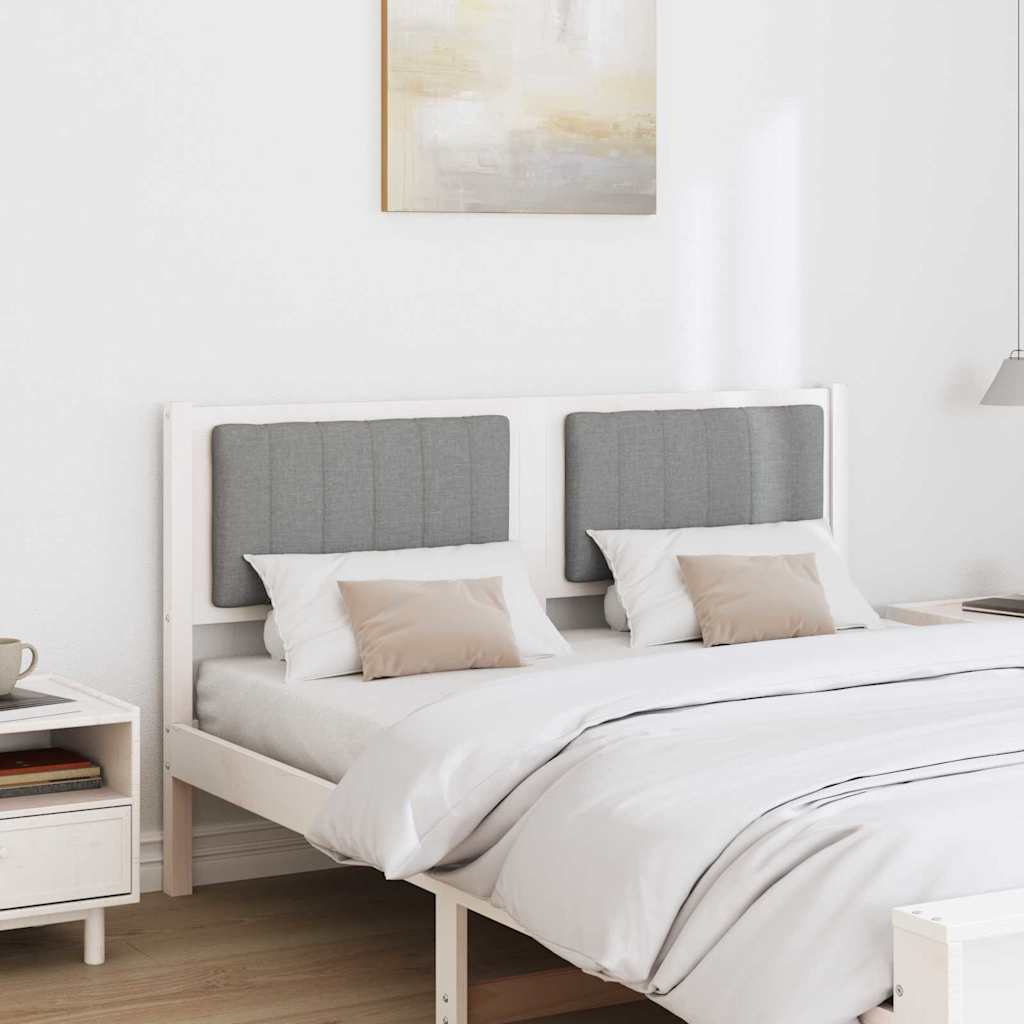 Tête de lit capitonnée avec tête de lit Blanc 135 cm Pin massif - XIOS