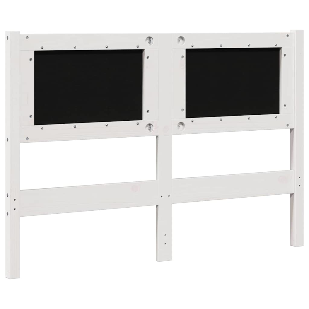 Tête de lit capitonnée avec tête de lit Blanc 120 cm Pin massif - XIOS