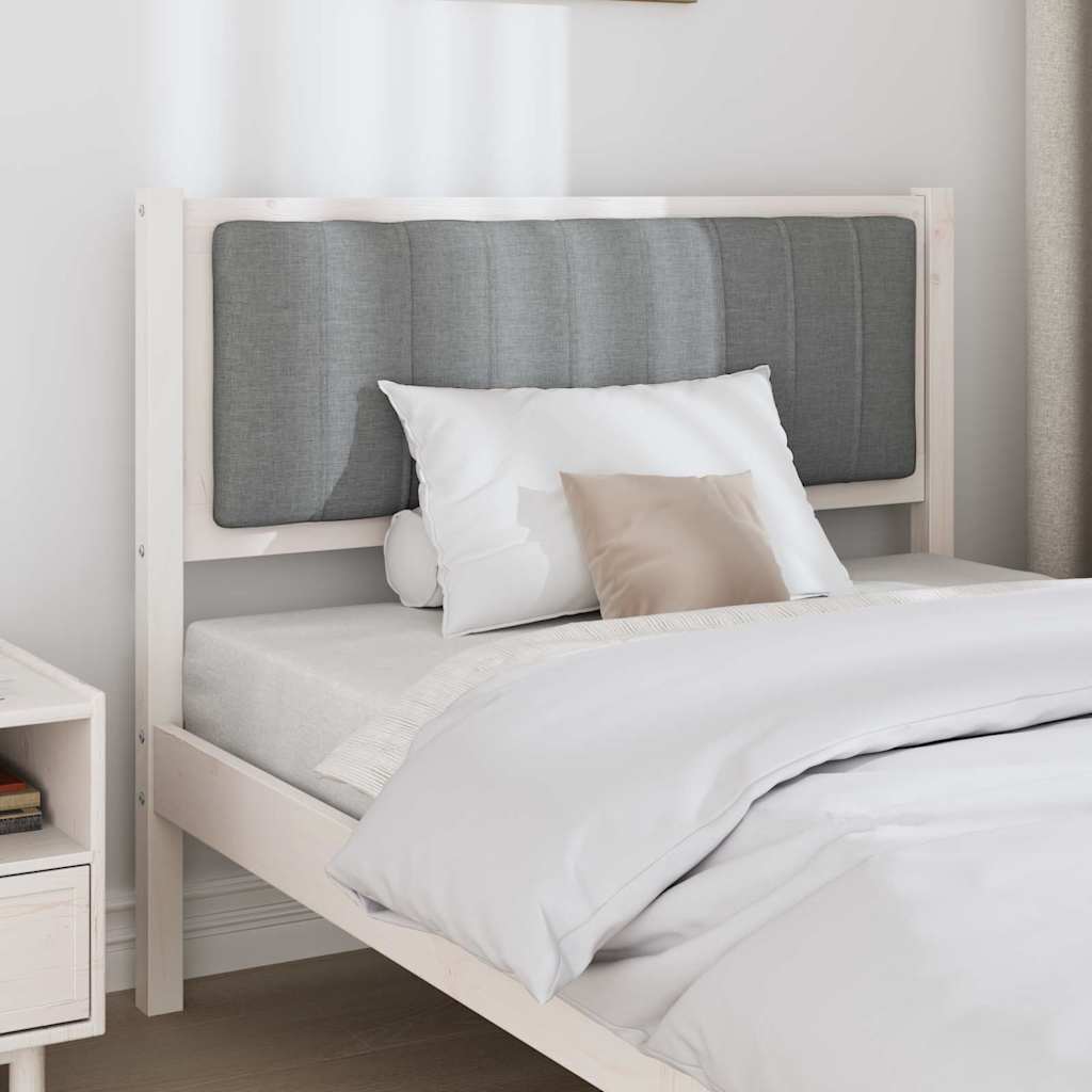 Tête de lit capitonnée avec tête de lit Blanc 100 cm Pin massif - XIOS
