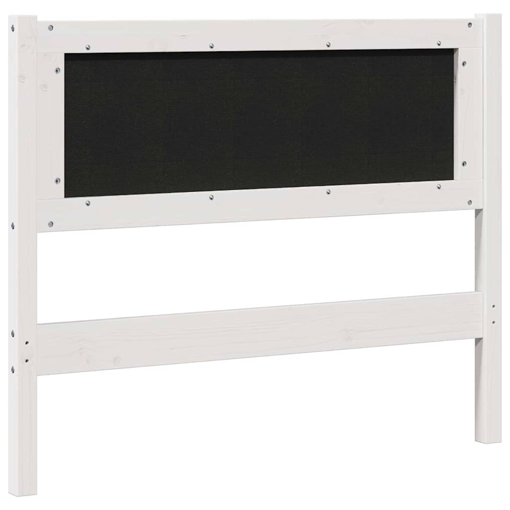 Tête de lit capitonnée avec tête de lit Blanc 100 cm Pin massif - XIOS
