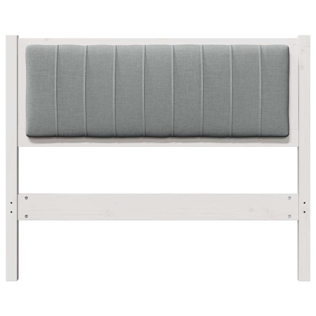 Tête de lit capitonnée avec tête de lit Blanc 100 cm Pin massif - XIOS