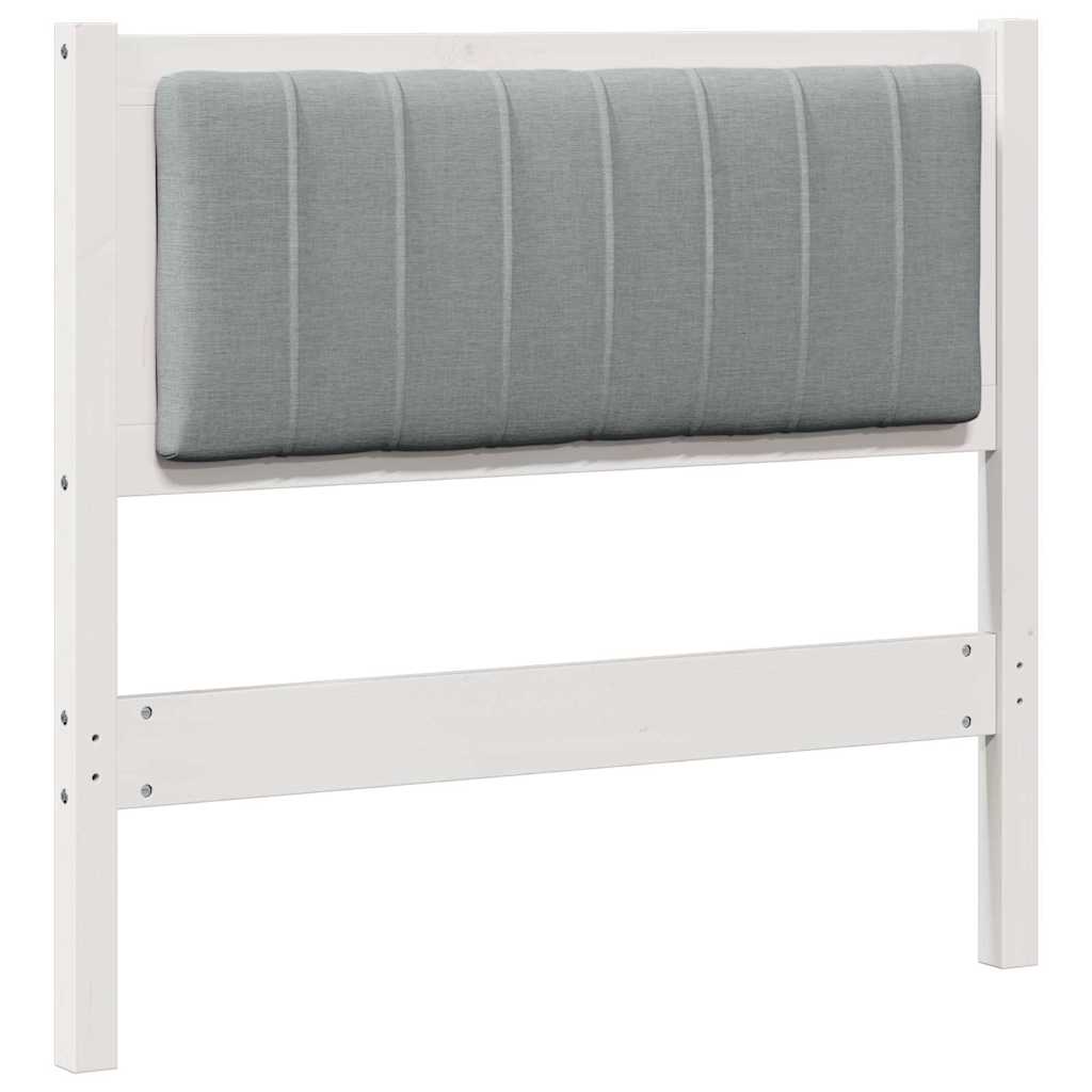 Tête de lit capitonnée avec tête de lit Blanc 90 cm Pin massif - XIOS