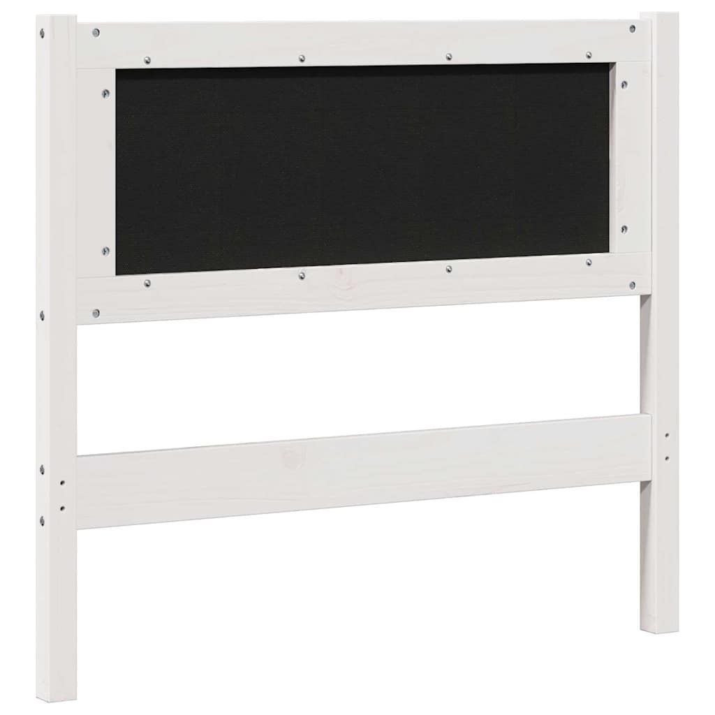 Tête de lit capitonnée avec tête de lit Blanc 90 cm Pin massif - XIOS