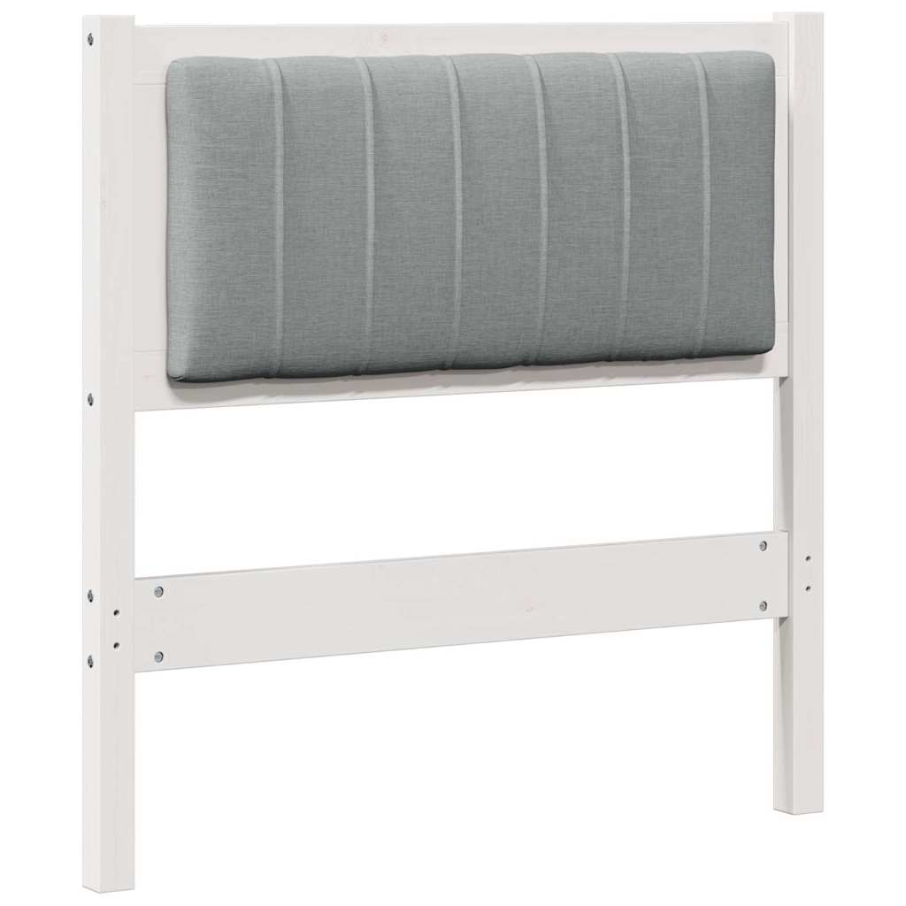 Tête de lit capitonnée avec tête de lit Blanc 75 cm Pin massif - XIOS