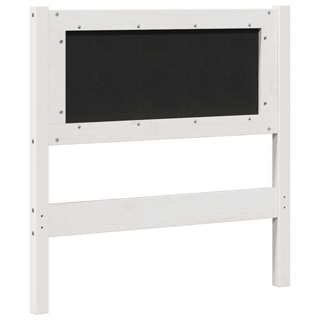 Tête de lit capitonnée avec tête de lit Blanc 75 cm Pin massif - XIOS