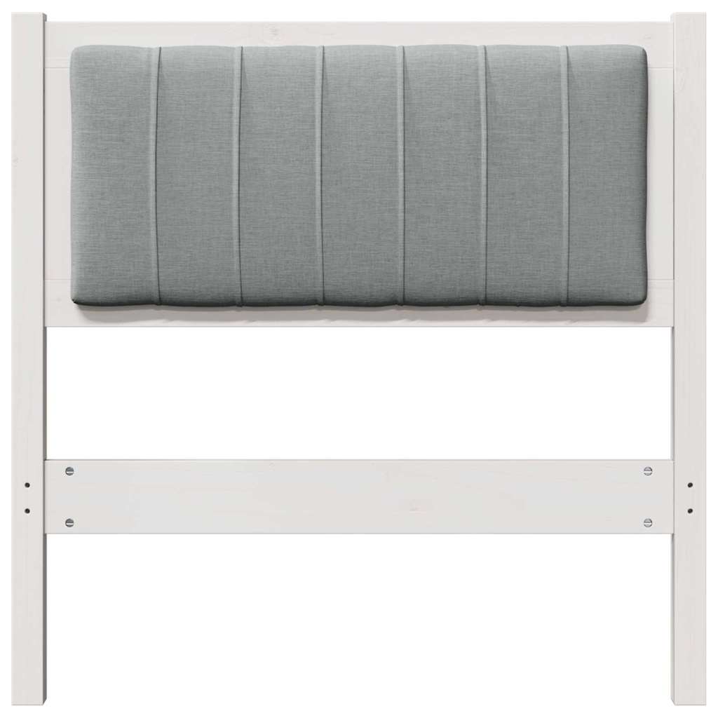 Tête de lit capitonnée avec tête de lit Blanc 75 cm Pin massif - XIOS