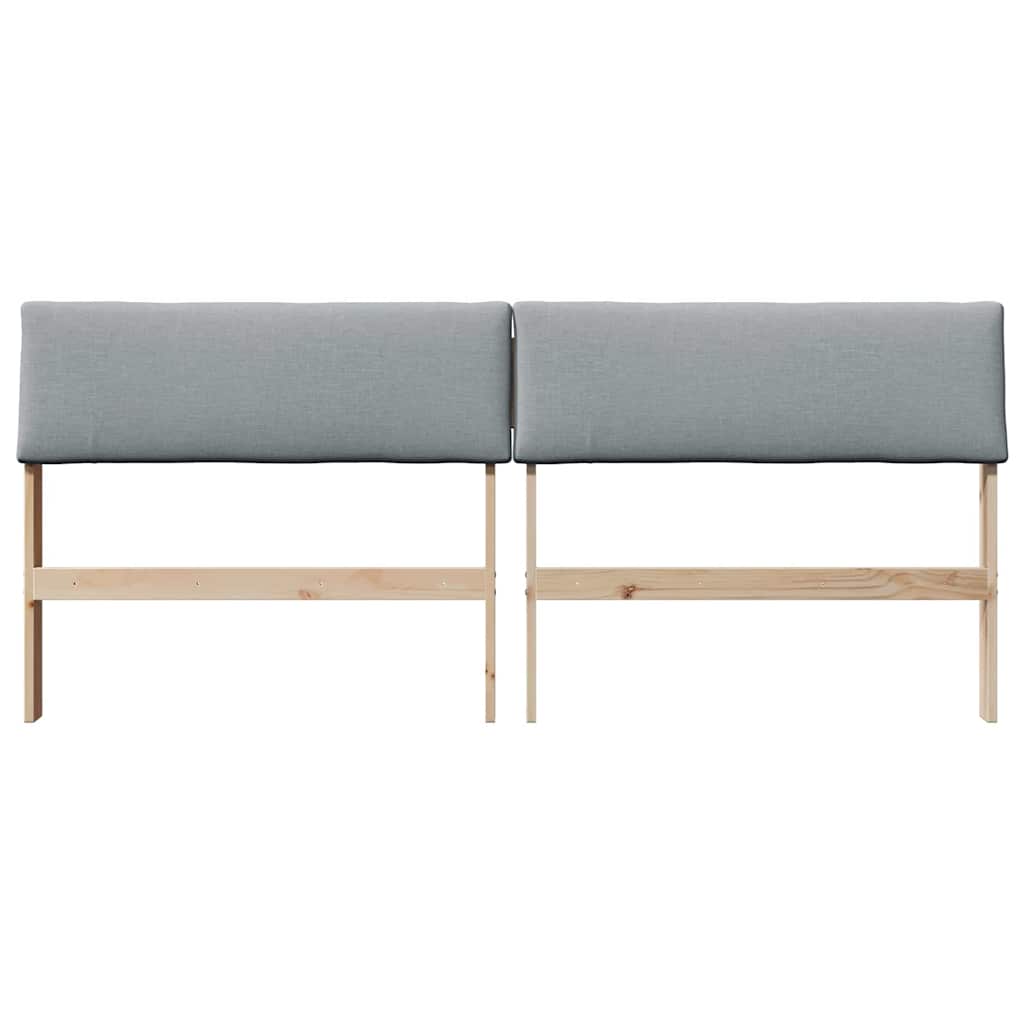 Tête de lit capitonnée Gris clair 200 cm Pin massif - XIOS