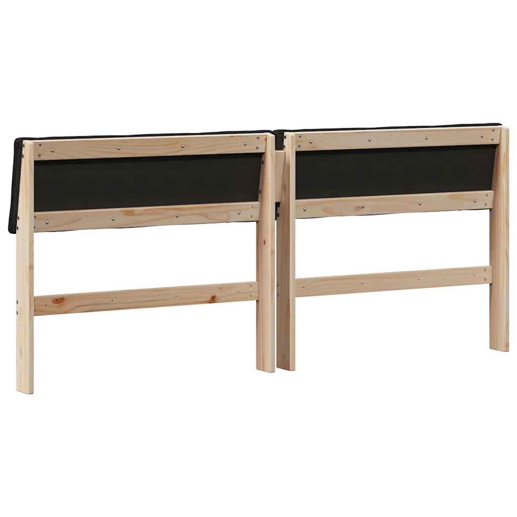 Tête de lit capitonnée Noir 200 cm Pin massif - XIOS